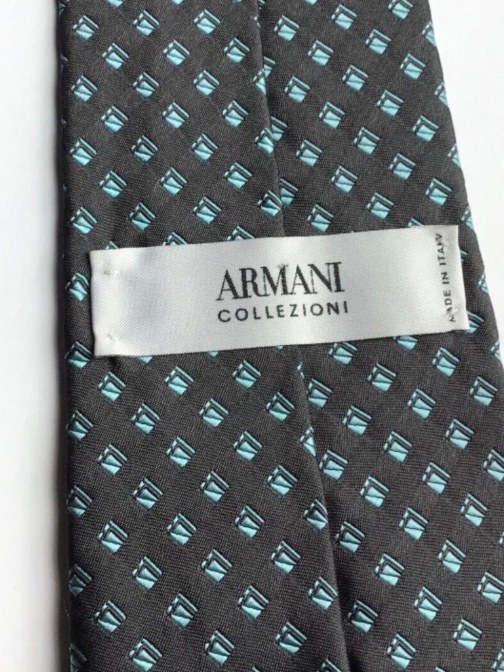 Armani Collezioni black ,green motif recent Silk Tie.Made in Italy 🇮🇹